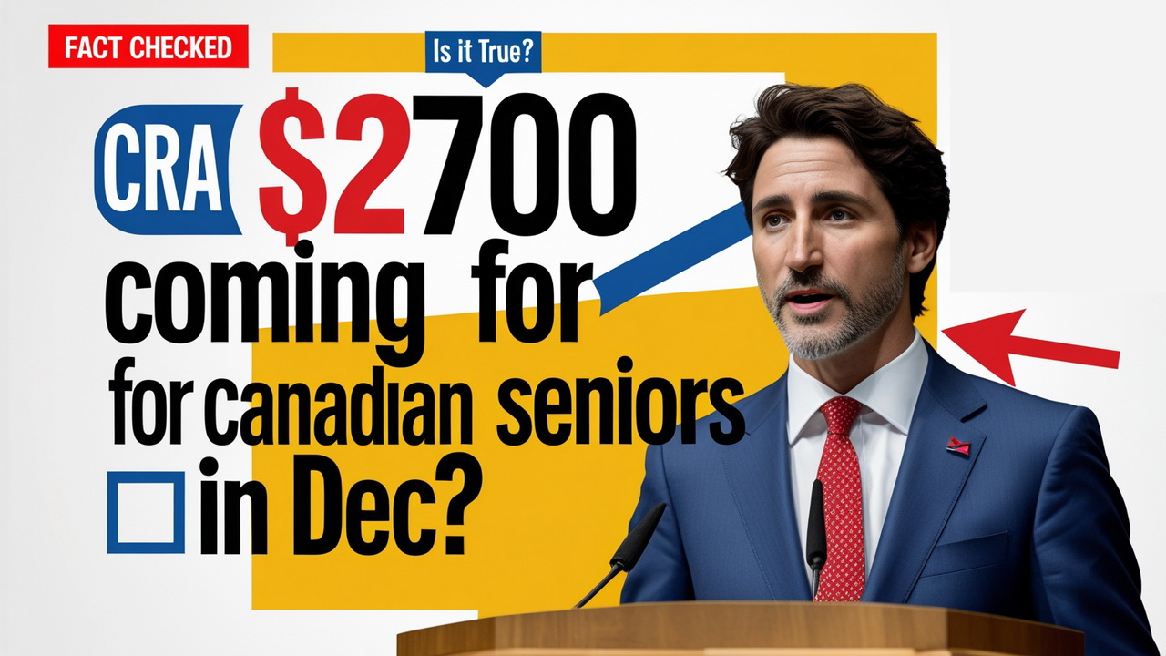 CRA $2700 Payment for Canadian Seniors in December 2024