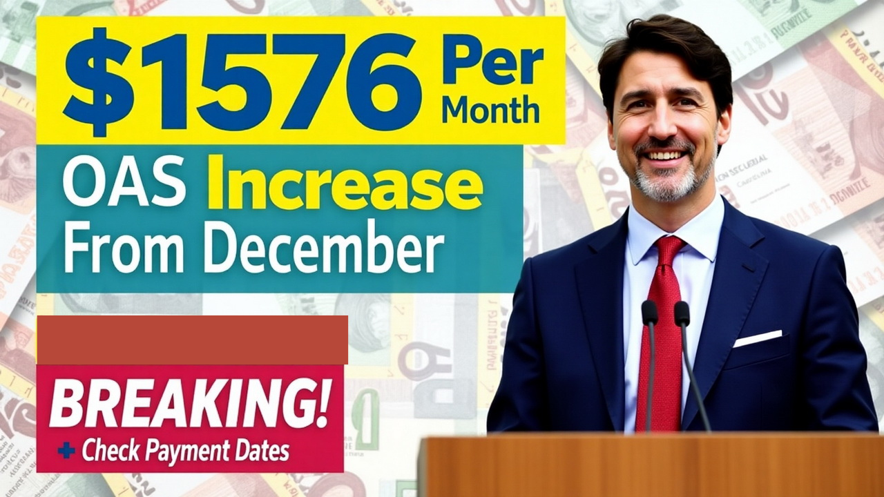 $1576 Monthly OAS Payments Starting December 2024