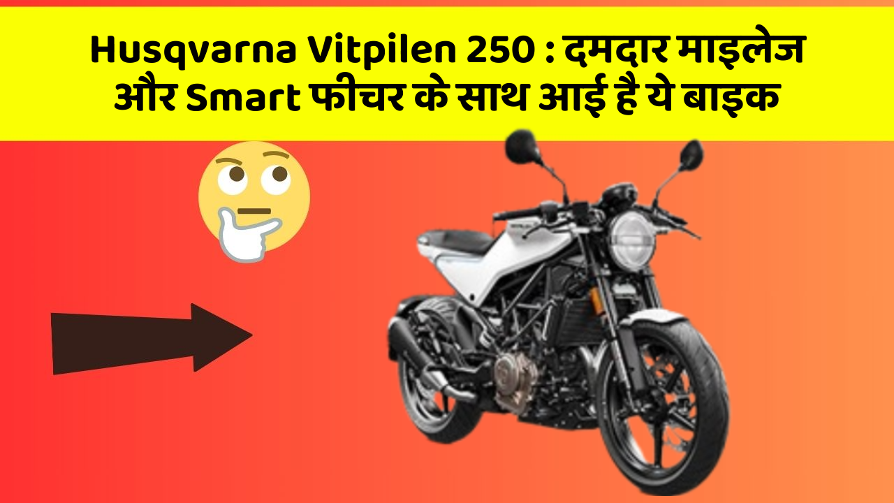 Husqvarna Vitpilen 250 : दमदार माइलेज और Smart फीचर के साथ आई है ये बाइक