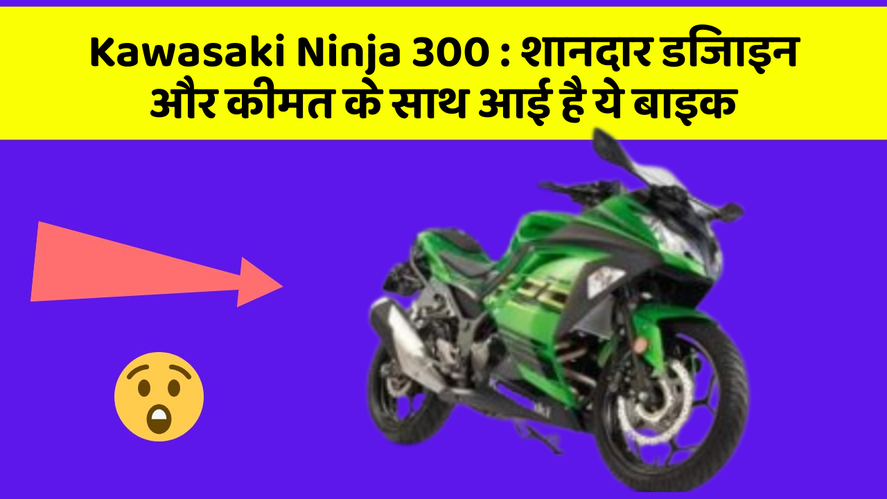 Kawasaki Ninja 300:शानदार डिजाइन और कीमत के साथ आई है ये बाइक